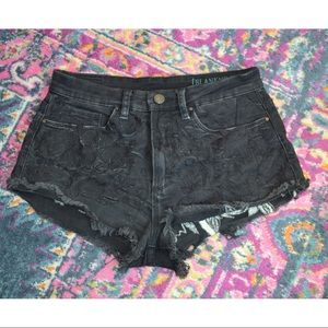 Embroidered Cut Off Shorts